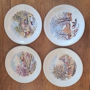 PARSONS-STEINER CANADA Vintage Decorative Cottagecore Plates, The Four Seasons